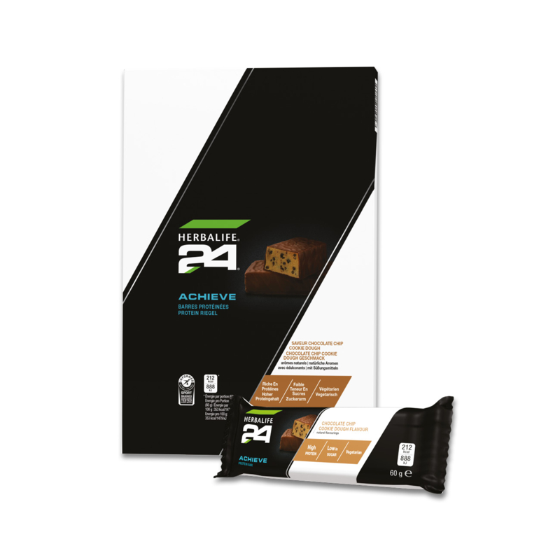 H24 Achieve Protein Riegel Chocolate Chip Cookie Dough Geschmack 6 x 60 g